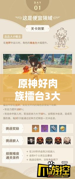 原神好肉族擂臺3大步驟：位置詳解+核心打法技巧，高效通關(guān)實戰(zhàn)教學(xué)